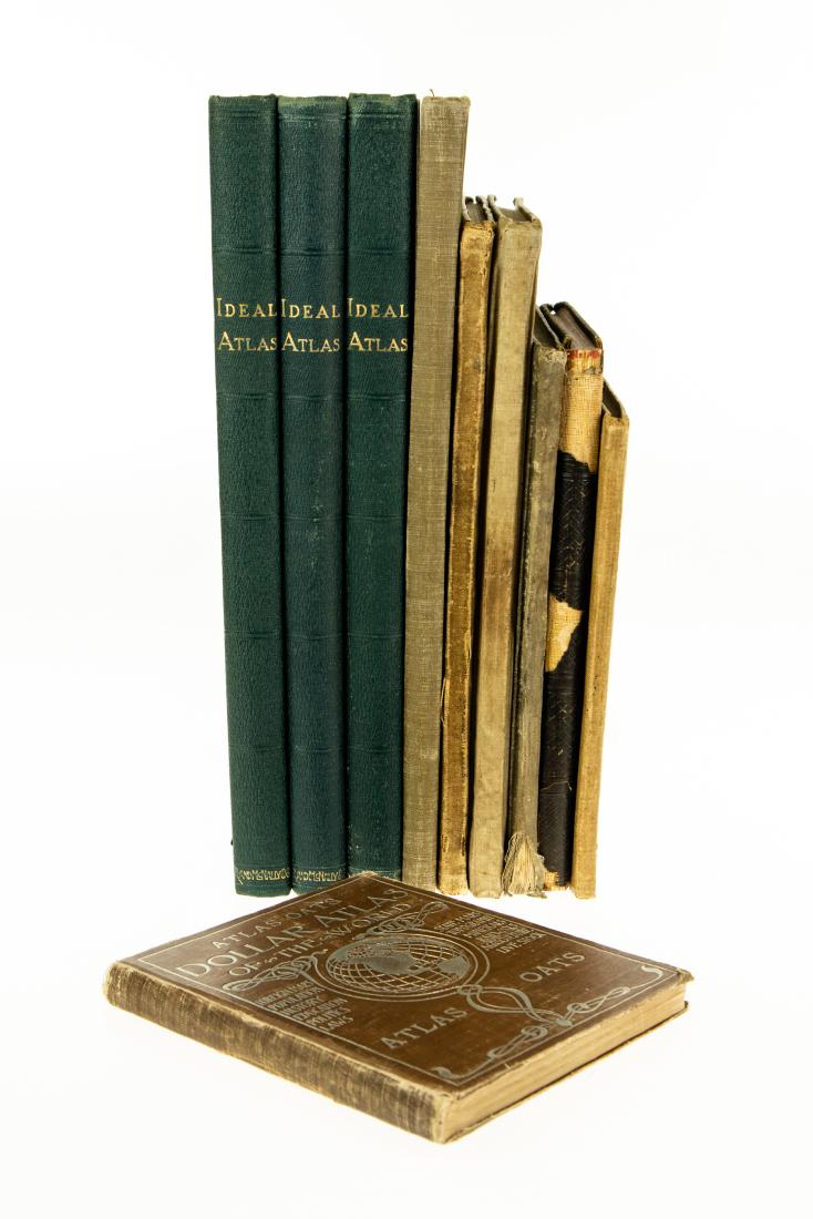 10V ANTIQUE ATLASES AND GEOGRAPHIES Color Maps: 10V ANTIQUE ATLASES AND GEOGRAPHIES Color Maps Cartography Atlas Oats Dollar Atlas Historical Political Commercial Physical Geography Edwin J Houston Harper′s Introductory Geography Maury