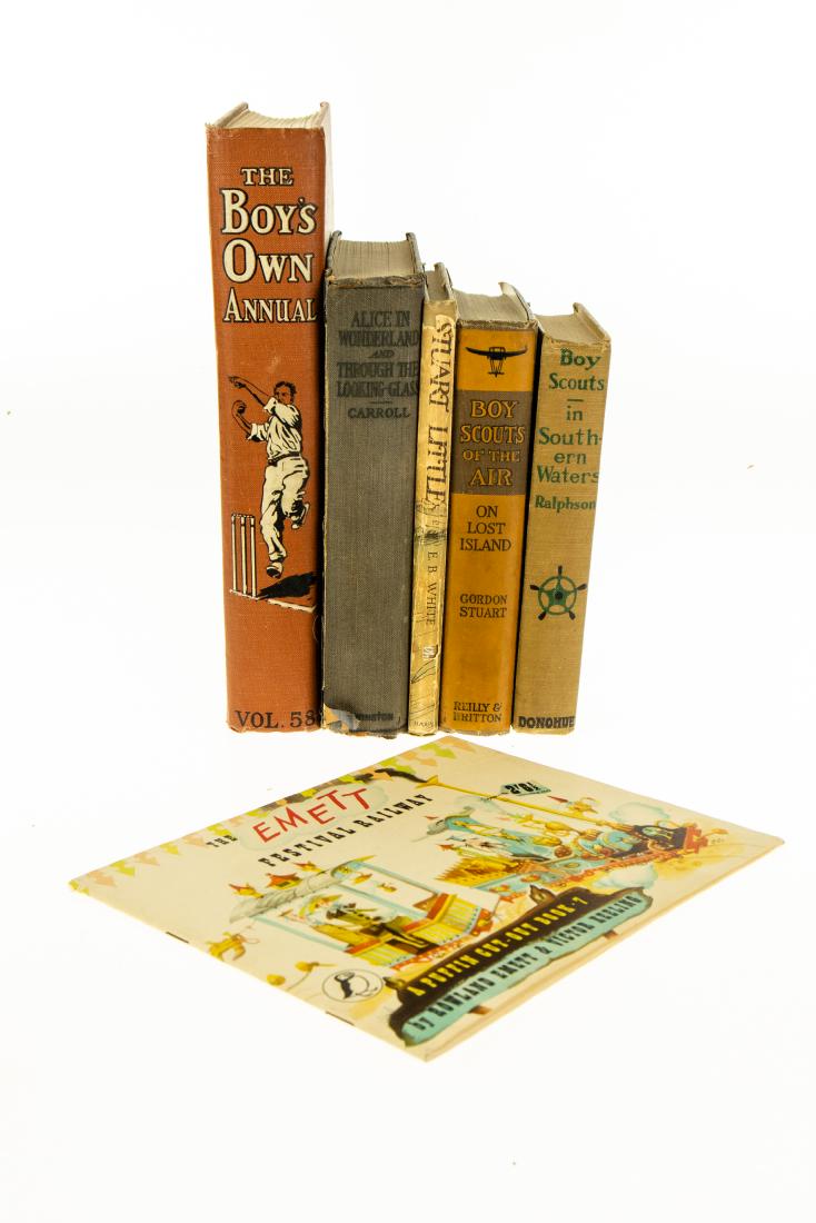 6V DECORATIVE ANTIQUE CHILDREN′S Juvenile: 6V DECORATIVE ANTIQUE CHILDREN′S Juvenile Series Alice in Wonderland Through the Looking‐Glass Lewis Carroll John Tenniel Edwin John Prittie Illustrated Boy Scouts SpaniardR