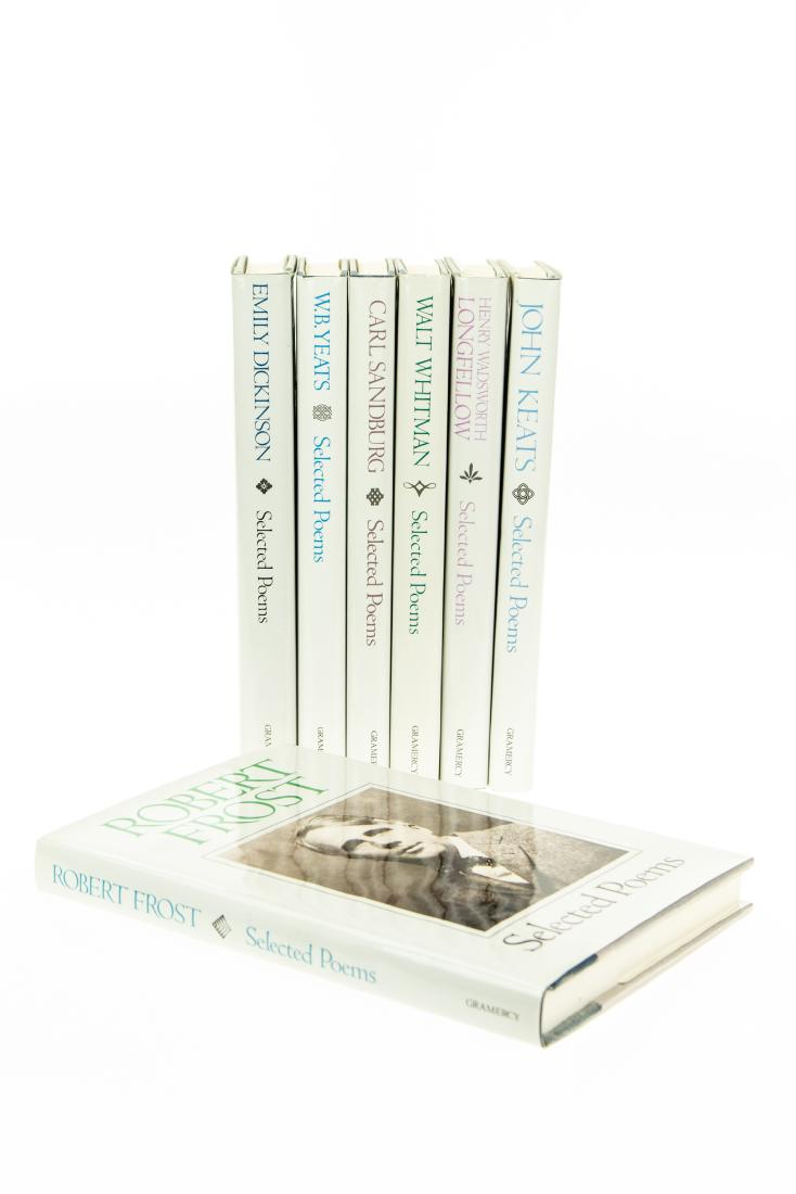 7V CLASSIC POETRY BY GRAMERCY IN DUST JACKETS Henry: 7V CLASSIC POETRY BY GRAMERCY IN DUST JACKETS Henry Wadsworth Longfellow Walt Whitman Carl Sandburg W B Yeats Emily Dickinson Robert Frost John Keats Poets Book Details: This lot consists of seven vo
