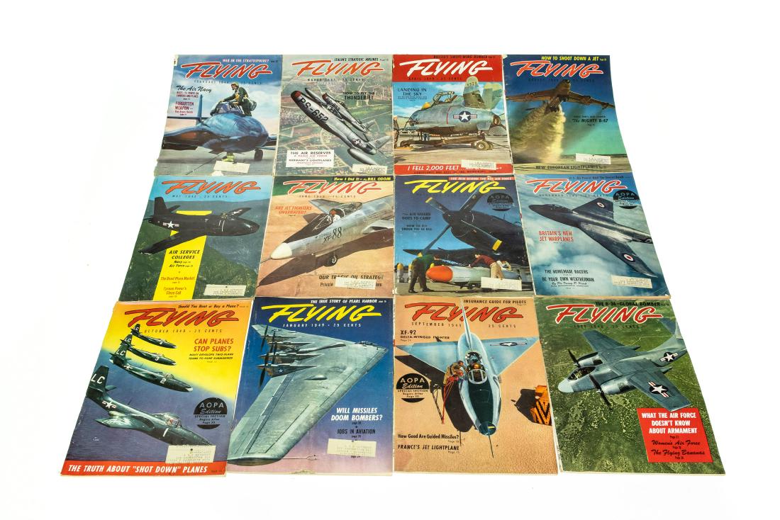 12 Vintage Issues FLYING MAGAZINE 1949 Aviation: 12 Vintage Issues FLYING MAGAZINE 1949 Aviation Airplanes Pilots Bombers Missiles Military Germany Lightplanes Guided Missiles Weather Pearl Harbor Atom Bomb Russia Jet Fighters Women′s Air 