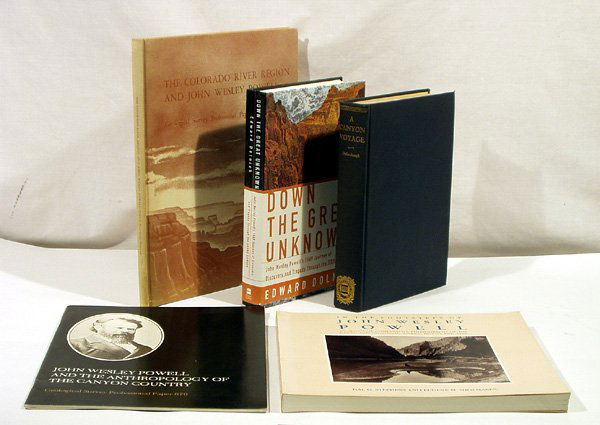 5V Southwest JOHN WESLEY POWELL Colorado Canyon: "This auction lot includes the following group of titles: - A Canyon Voyage by Frederick S. Dellenbaugh - Dated 1926 by Yale University Press - Down the Great Unknown by Edward Dolnick - Dated 200