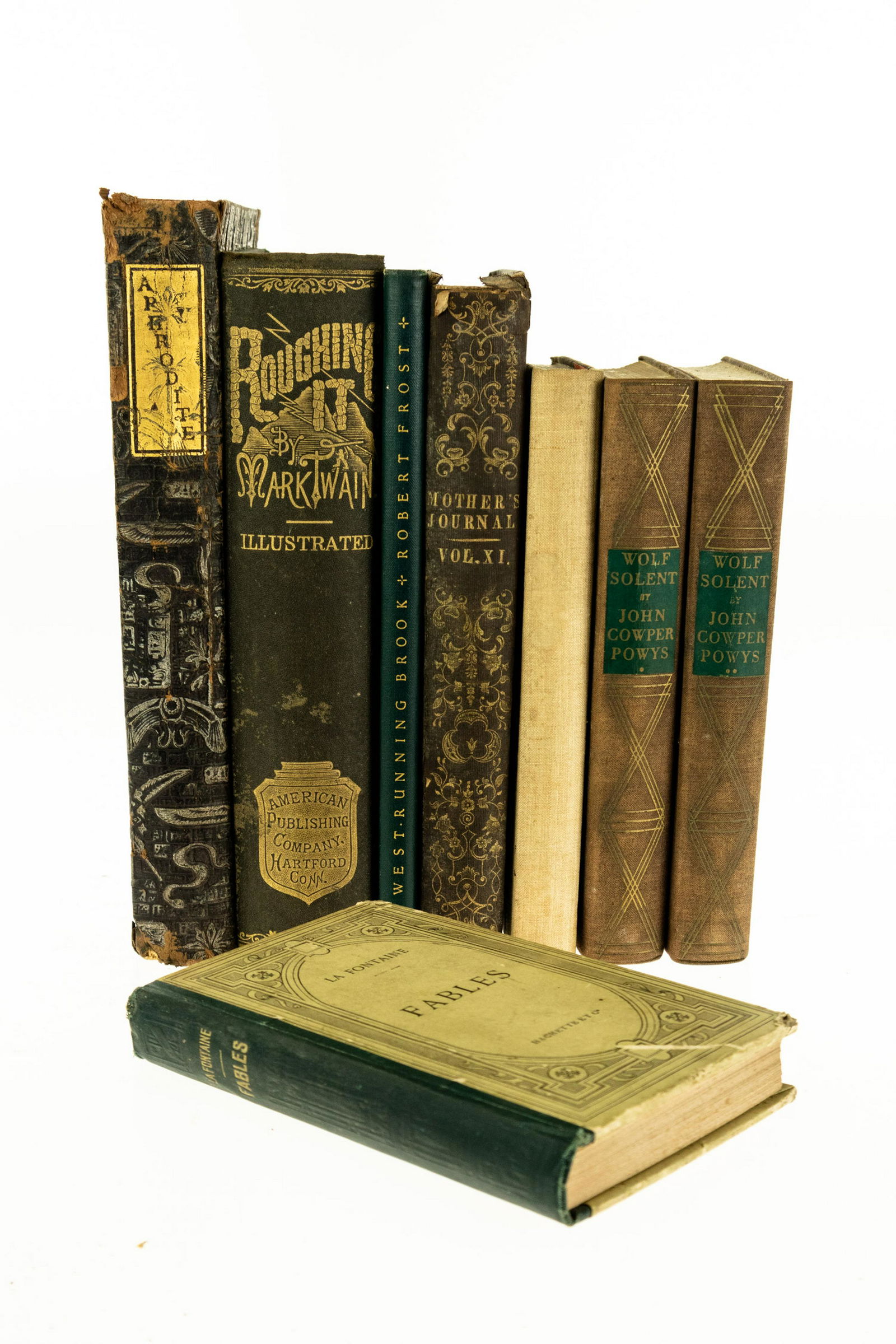 Signed Limited ‐ 8V COLLECTIBLE ANTIQUE: Signed Limited ‐ 8V COLLECTIBLE ANTIQUE LITERATURE & POETRY Victorian Gilt Random Thoughts George Inness Jr. La Fontaine Fables Wolf Solent John Cowper Powys American Edition Complete West&#