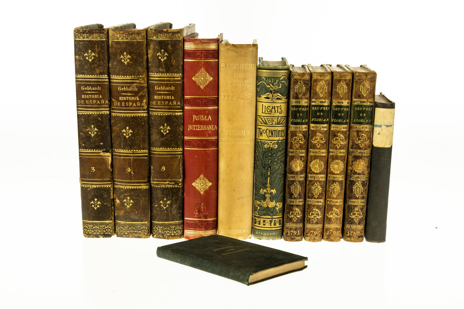 12V ANTIQUE HISTORY & LITERATURE Decorative: 12V ANTIQUE HISTORY & LITERATURE Decorative Leatherbound Gilt Baroness de Bode William S. Childe‐Pemberton Roma Sotterranea Romischen Katakomben Dr. Franz Xaver Kraus Rome Underground Cataco