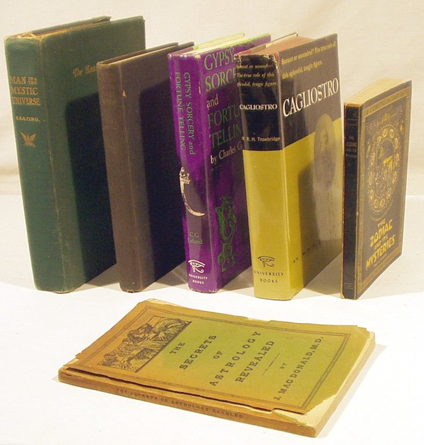 6V Astrology MYSTIC Zodiac Fortune Telling Secret: This auction lot includes the following group of titles: - The Zodiac and Its Mysteries by Prof. A. F. Seward - Dated 1915 by A.F. Seward - Hypnotism and the Power Within by S. J. van Pelt - Dated