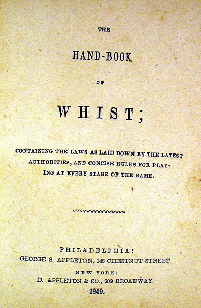 HAND BOOK OF WHIST 1849 Scare Playing Card Game - 2