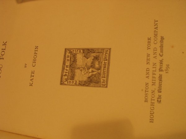 Kate Chopin BAYOU FOLK 1894 Rare First Edition - 2