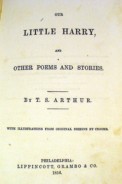 Arthur OUR LITTLE HARRY 1854 Poems Stories Scarce - 2