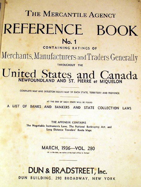 Dun Bradstreet MERCANTILE REFERENCE 1936 3000+ Pg - 2