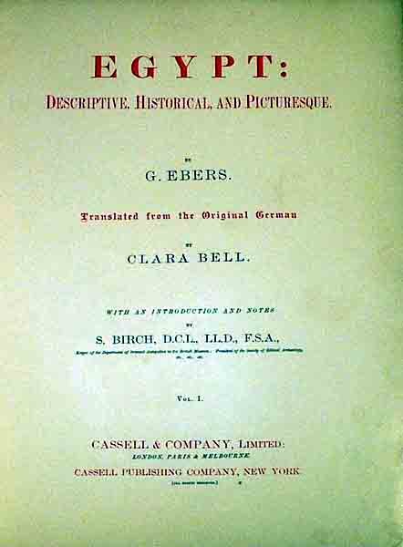 Ebers PICTURESQUE EGYPT c1879 Descriptive Birch - 2
