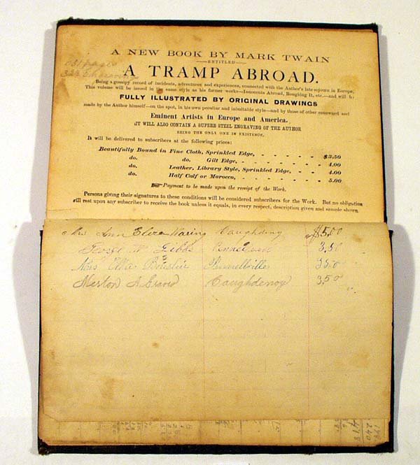 Twain TRAMP ABROAD 1879 1st Salesman Sample Dummy - 4