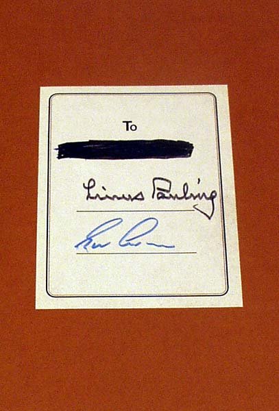 3V Pauling Nobel SIGNED SCIENCE Cameron Greene - 3