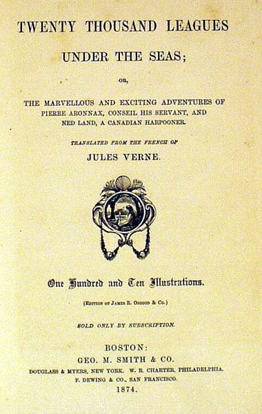 Verne 20,000 LEAGUES UNDER THE SEA 1874 Engraving - 2