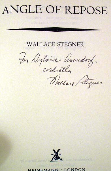 Stegner ANGLE OF REPOSE 1971 Inscribed First - 2