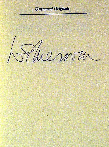 Merwin UNFRAMED ORIGINALS 1982 Signed First Ed - 3