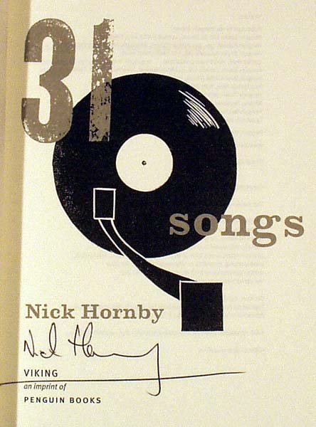 Hornby 31 SONGS Signed First Edition Lyrics - 2