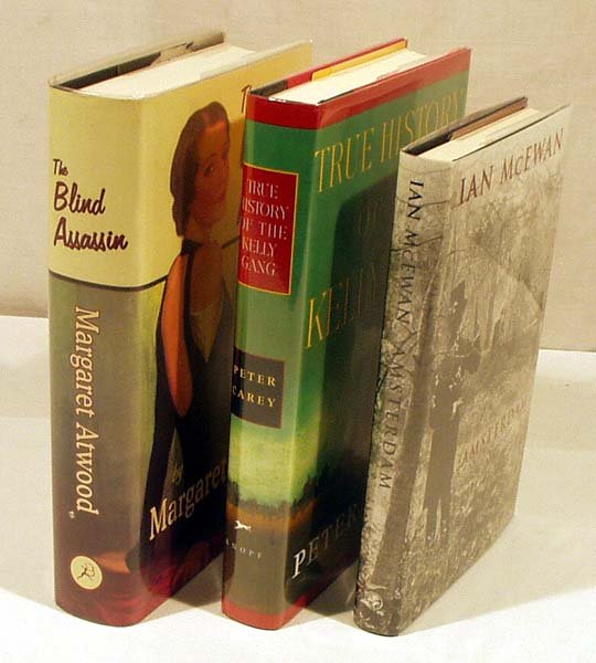 3V McEwan Carey SIGNED BOOKER FIRSTS Atwood