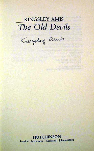 Amis THE OLD DEVILS 1986 Signed First Booker - 2
