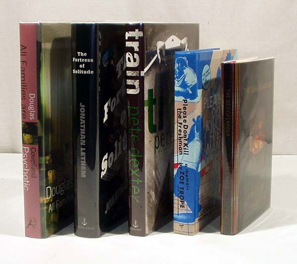 5V Crace SIGNED POST-MODERN NOVELS 1STS Coupland: This auction lot includes the following group of signed first edition post-modern novels: - All Families are Psychotic by Douglas Coupland - Dated 2001 by Bloomsbury - first printing in glassine cov