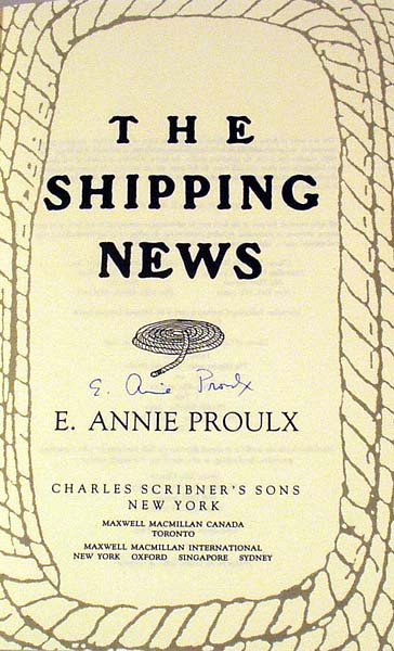 Proulx SHIPPING NEWS 1993 Signed Pulitzer - 2