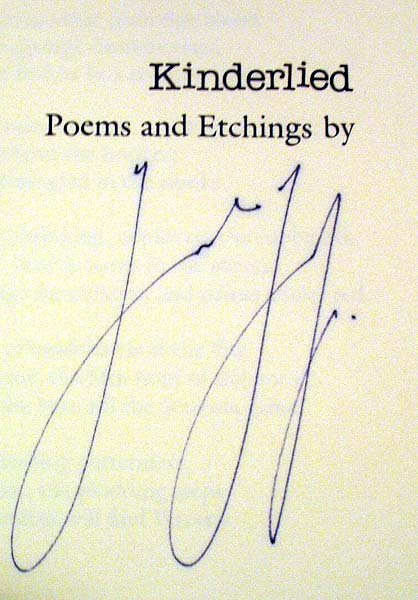 Grass KINDERLIED 1982 Signed Limited Poems Etchin - 3