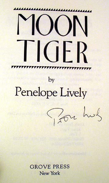 Lively MOON TIGER 1987 Signed 1st Printing Booker - 2