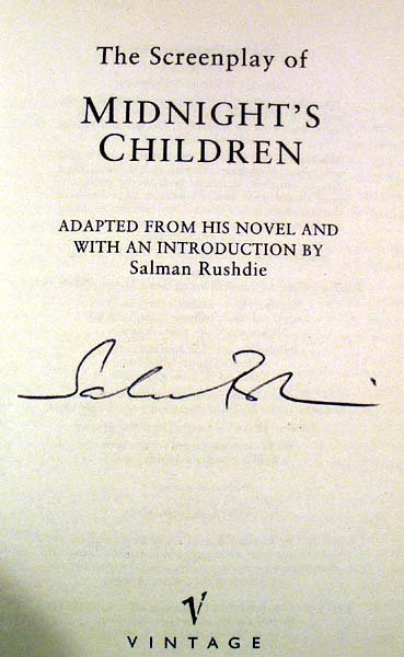 Rushdie SCREENPLAY MIDNIGHT'S CHILDREN 1999 Signe - 2
