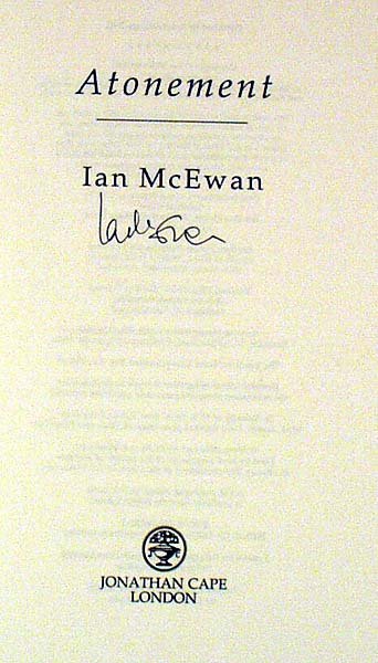 McEwan ATONEMENT 2001 Signed First Printing - 2