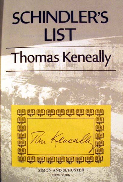 Keneally SCHINDLER'S LIST 1982 Signed US First - 2