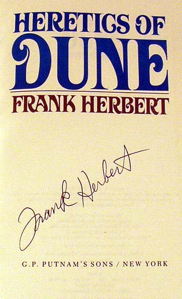 Herbert HERETICS OF DUNE 1984 Signed Limited ed. - 2