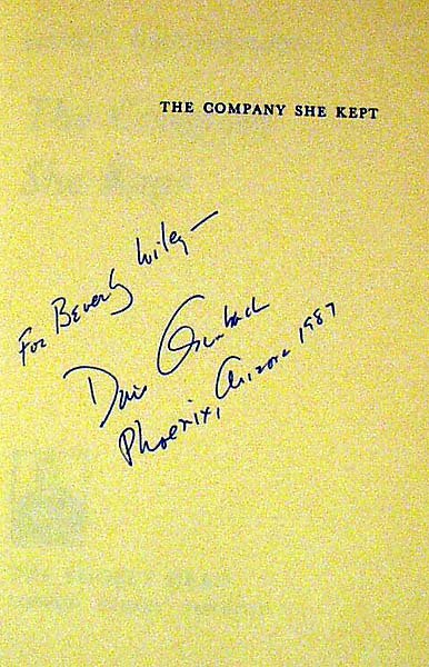 Grumbach THE COMPANY SHE KEPT 1967 Signed First - 2