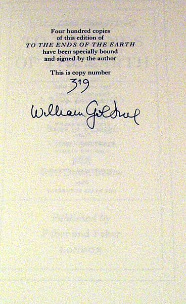 Golding ENDS OF THE EARTH 1991 Signed limited ed. - 3