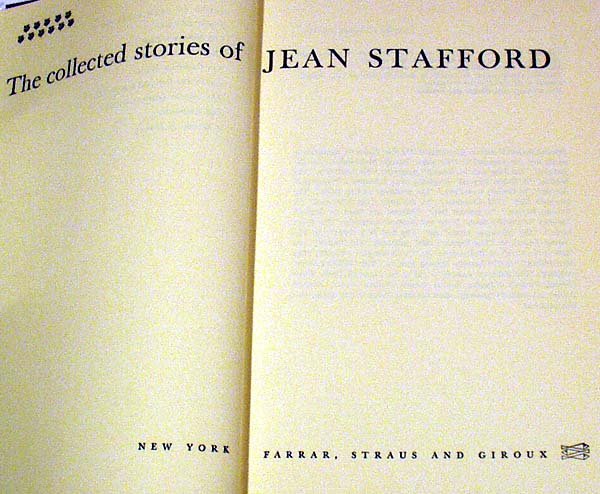 Stafford COLLECTED STORIES 1969 Inscribed first - 2