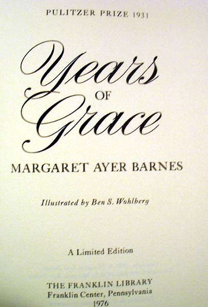 Barnes YEARS OF GRACE 1976 Signed Franklin Limite - 2