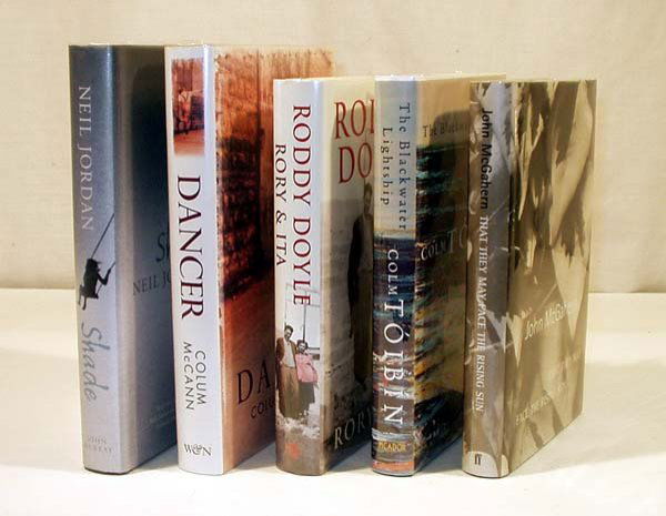 5V McGahern Toibin IRISH FIRSTS Jordan McCann Doy: This auction lot includes the following group of signed first editions by Irish novelists in glassine covered dustjackets: - Shade by Neil Jordan - Dated 2004 by John Murray - first printing - Danc
