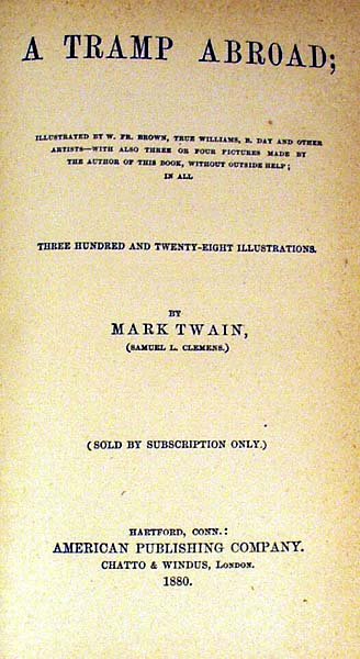 Mark Twain A TRAMP ABROAD 1880 First Edition Clem - 2