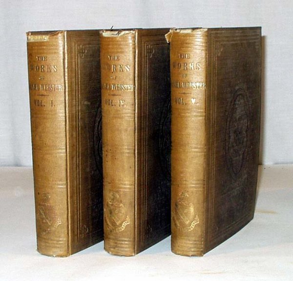 3V WORKS OF DANIEL WEBSTER Webster 1851 Antebellu