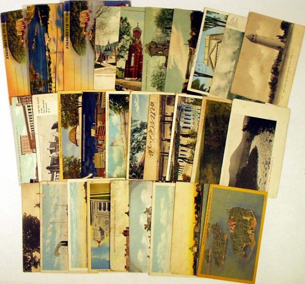 73PC Thousand Islands ANTIQUE POSTCARDS Watertown