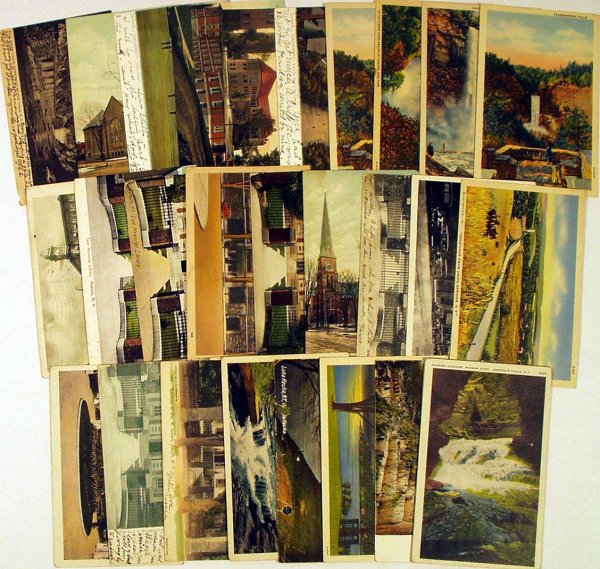 62Pc Finger Lakes ANTIQUE POSTCARDS Ithaca - 2