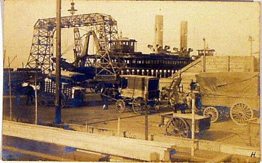 ANTIQUE REAL PHOTO POSTCARD Occupational Shipyard