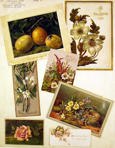 Calling Cards ANTIQUE CARD SHEETS Greeting Xmas