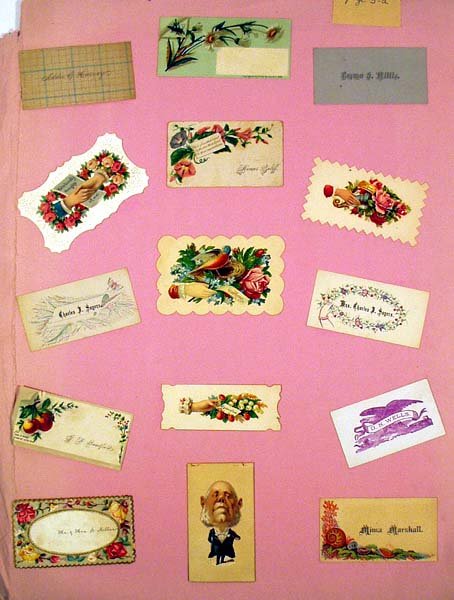 Calling Cards ANTIQUE CARD SHEETS Greeting Xmas - 3
