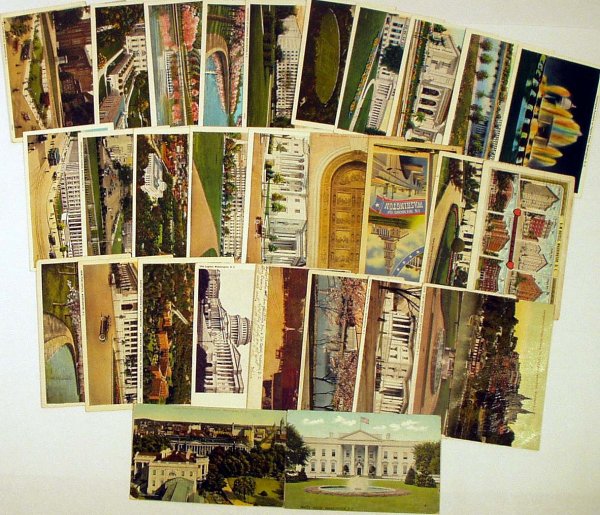 100Pc ANTIQUE WASHINGTON DC POSTCARDS Landmarks - 3