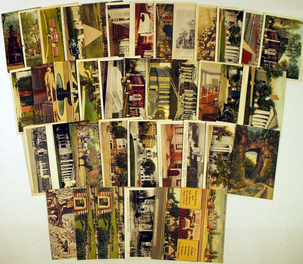 75Pc ANTIQUE VIRGINIA POSTCARDS Cities Landscapes
