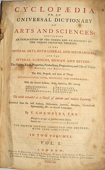 Chambers - 2 v. Cyclopaedia 1741 - 2