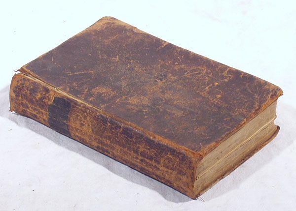 1843 Leather Family Bible LOOMIS Gang New York