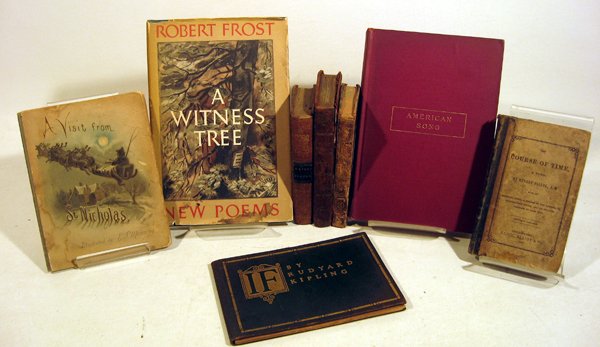 8V Night Before Christmas ANTIQUE POETRY Clement Moore: Book Details: This lot consists of the antique poetry volumes shown in the following image(s). Titles include "The Poetical Works of Lord Byron, Vol. III," "A Visit From Saint Nicholas," and "Amatory 
