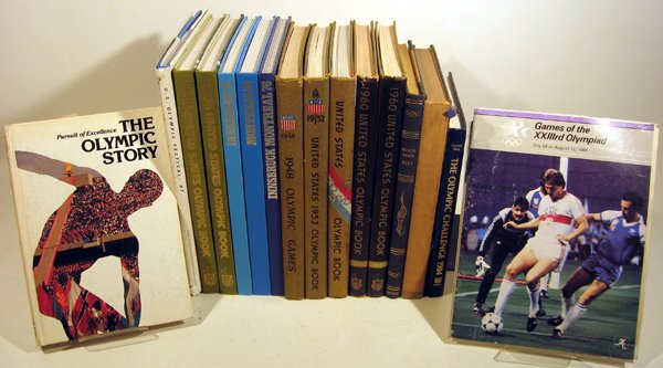16V Author-Singed Toomey OLYMPIC HISTORY Nazi Germany: Book Details: This lot consists of the books relating to Olympic History shown in the corresponding images. "The Olympic Challenge 1984" by Bill Toomey and Barry king is author inscribed (by Toomey). 