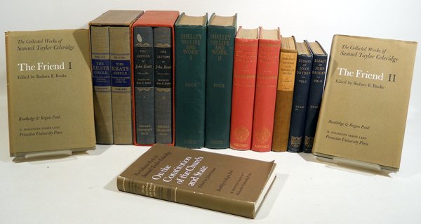 14V Romantics VINTAGE & ANTIQUE ENGLISH LITERATURE: Book Details: This lot consists of the vintage and antique English literature volumes shown in the corresponding images. Featured titles in this lot include "The Keats Circle," Letters of Percy Bysshe