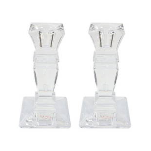 Galway - A pair of Irish crystal candle holders: Galway - A pair of Irish crystal candle holders