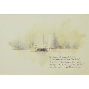 Fernando ZÃ³bel (1924 - 1984) - Untitled: Fernando ZÃ³bel (1924 - 1984) - Untitled (Caudebec-en-Caux)
